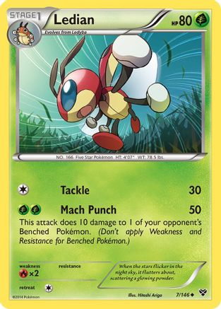 Ledian 007  - Reverse Holofoil XY Base Set - Uncommon