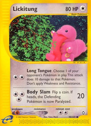 Lickitung 090  Aquapolis - Common