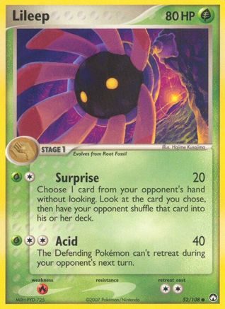 Lileep 052  - Reverse Holofoil Power Keepers - Common