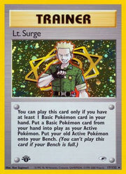 Lt. Surge (17) 017/132  - Unlimited Holofoil Gym Heroes - Holo Rare