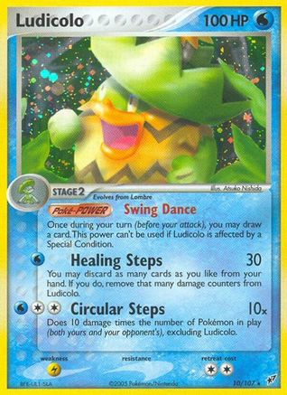 Ludicolo 010/107  - Reverse Holofoil Deoxys - Holo Rare
