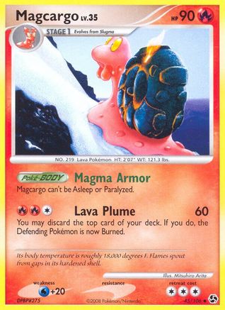 Magcargo 045  - Reverse Holofoil Great Encounters - Uncommon