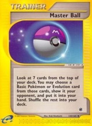 Master Ball 143/165  - Reverse Holofoil Expedition - Uncommon