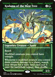 Kodama of the West Tree (NEO-423) - Kamigawa: Neon Dynasty: (Showcase) Etched Foil