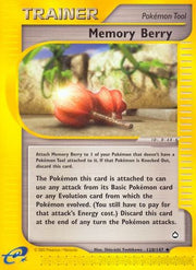 Memory Berry 128  - Reverse Holofoil Aquapolis - Uncommon