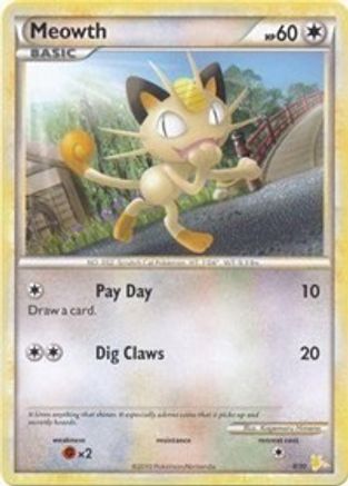 Meowth (#4) 004  HGSS Trainer Kit Gyarados & Raichu - Common