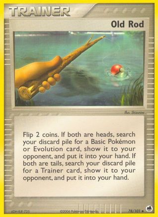 Old Rod 078  - Reverse Holofoil Dragon Frontiers - Uncommon