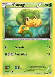 Pansage 007  - Reverse Holofoil Black and White - Common