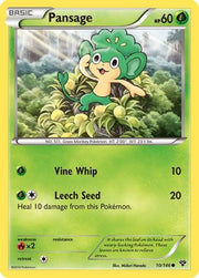 Pansage 010  XY Base Set - Common