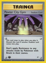Pewter City Gym 115/132  - 1st Edition Gym Heroes - Uncommon