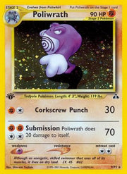 Poliwrath (9) 009/75  - 1st Edition Holofoil Neo Discovery - Holo Rare