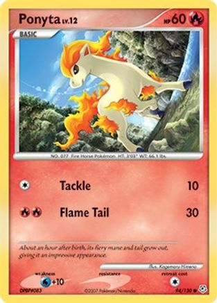 Ponyta 094/130  - Reverse Holofoil Diamond and Pearl - Common