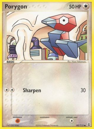 Porygon 080/113  - Reverse Holofoil Delta Species - Common