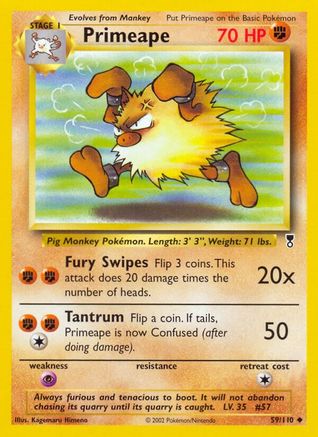 Primeape 059  - Reverse Holofoil Legendary Collection - Uncommon