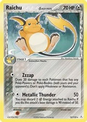 Raichu (Delta Species) 015/110  - Reverse Holofoil Holon Phantoms - Holo Rare