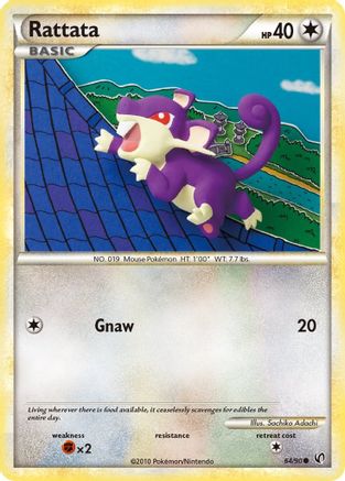 Rattata 064/90  - Reverse Holofoil Undaunted - Common