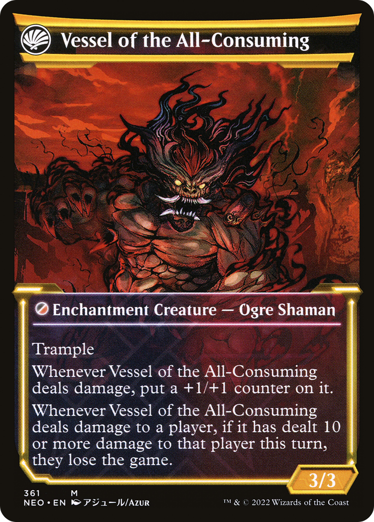 Hidetsugu Consumes All // Vessel of the All-Consuming (NEO-361) - Kamigawa: Neon Dynasty: (Showcase, fandfc)
