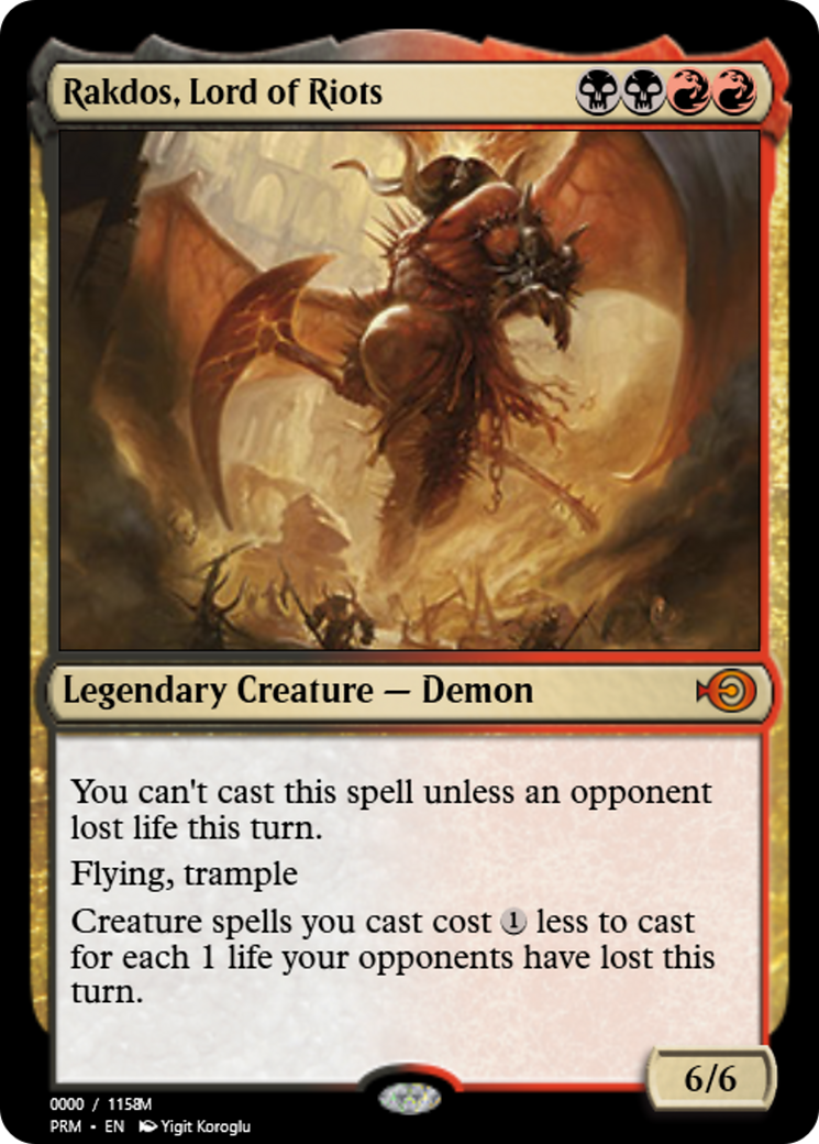 Rakdos, Lord of Riots (PRM-86208) - Magic Online Promos Foil