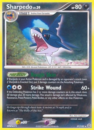 Sharpedo 037  - Reverse Holofoil Secret Wonders - Rare