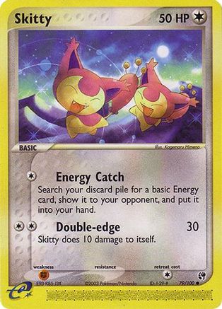 Skitty 079  - Reverse Holofoil Sandstorm - Common