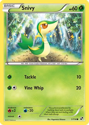 Snivy (1) 001/114  Black and White - Common