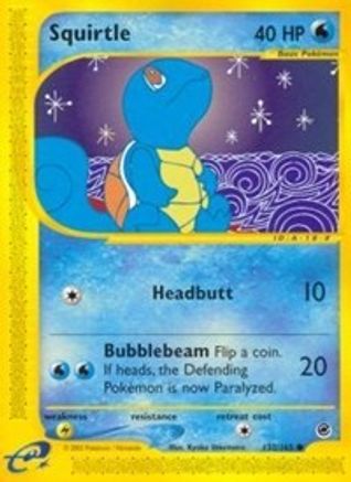 Squirtle (132) 132/165  - Reverse Holofoil Expedition - Common