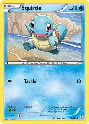 Squirtle 024/135  - Reverse Holofoil Plasma Storm - Common