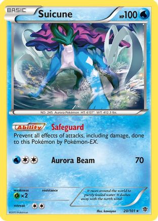 Suicune 020/101  Plasma Blast - Rare