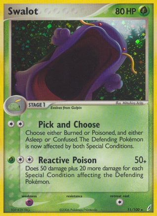 Swalot 011/100  - Holofoil Crystal Guardians - Holo Rare