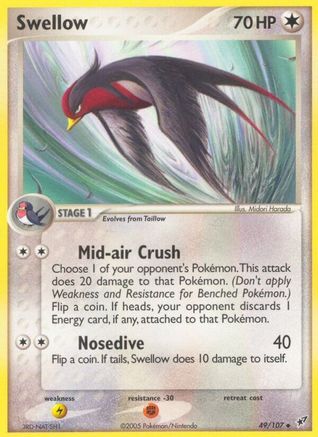 Swellow 049  - Reverse Holofoil Deoxys - Uncommon