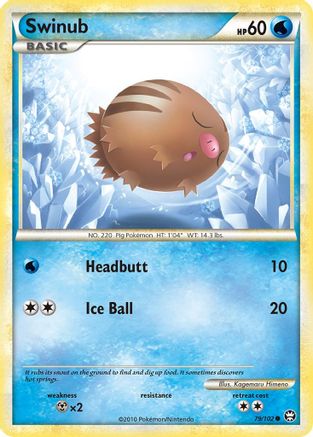 Swinub 079/102  - Reverse Holofoil Triumphant - Common