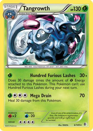 Tangrowth 006  - Reverse Holofoil Boundaries Crossed - Holo Rare