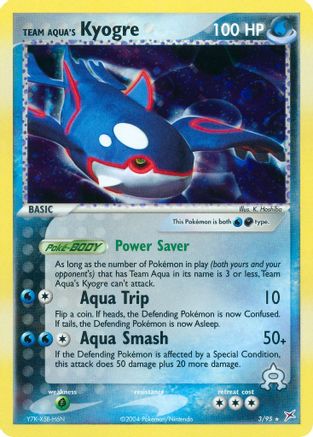 Team Aqua's Kyogre 003  - Reverse Holofoil Team Magma vs Team Aqua - Holo Rare