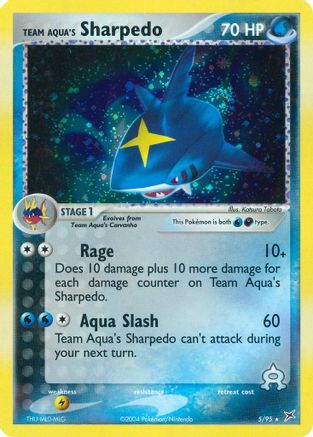 Team Aqua's Sharpedo 005/95  - Holofoil Team Magma vs Team Aqua - Holo Rare