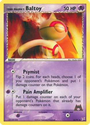 Team Magma's Baltoy 032/95  - Reverse Holofoil Team Magma vs Team Aqua - Uncommon