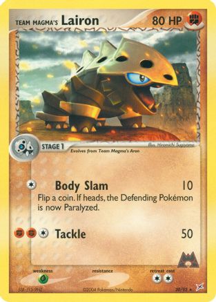 Team Magma's Lairon 020/95  - Reverse Holofoil Team Magma vs Team Aqua - Rare