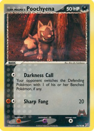 Team Magma's Poochyena 066/95  - Reverse Holofoil Team Magma vs Team Aqua - Common