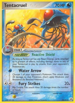 Tentacruel 045  - Reverse Holofoil Legend Maker - Uncommon
