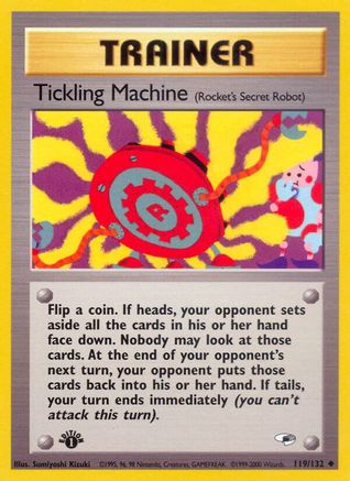 Tickling Machine 119/132  - 1st Edition Gym Heroes - Uncommon