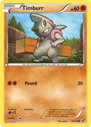 Timburr (58) 058  - Reverse Holofoil Black and White - Common