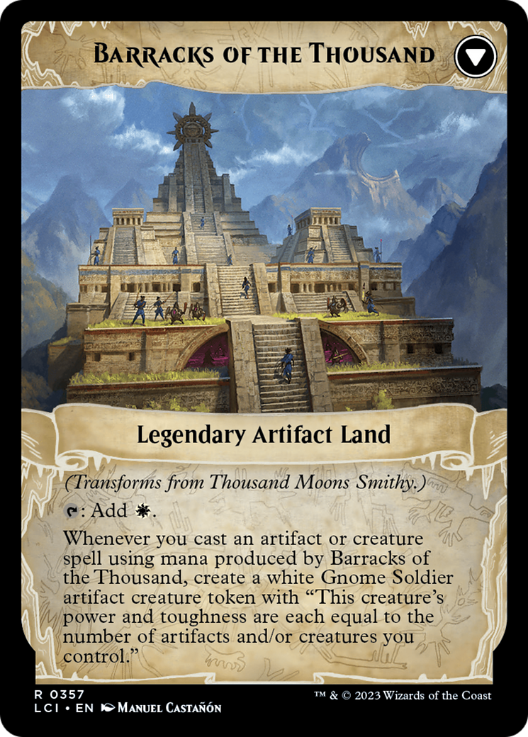 Thousand Moons Smithy // Barracks of the Thousand (LCI-357) - The Lost Caverns of Ixalan: (Extended Art)