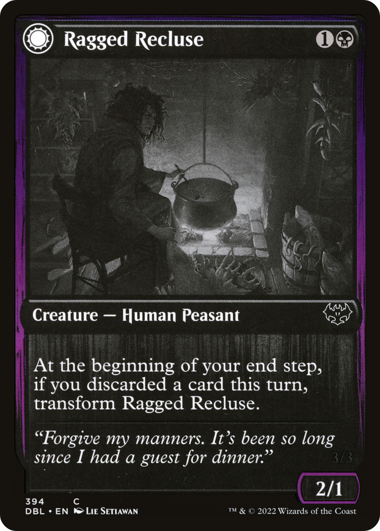 Ragged Recluse // Odious Witch (DBL-394) - Innistrad: Double Feature: (Double Faced Transform) Foil