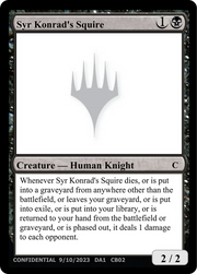 Syr Konrad's Squire (UNK-CB02B) - Unknown Event