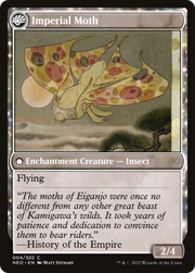 Befriending the Moths // Imperial Moth (NEO-004) - Kamigawa: Neon Dynasty: (fandfc, enchantment) Foil