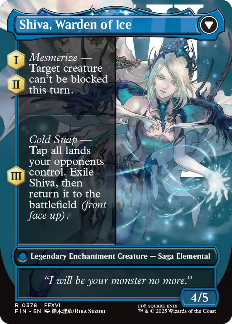 Jill, Shiva's Dominant (Borderless) (FIN-378) - FINAL FANTASY: (enchantment) (Borderless)