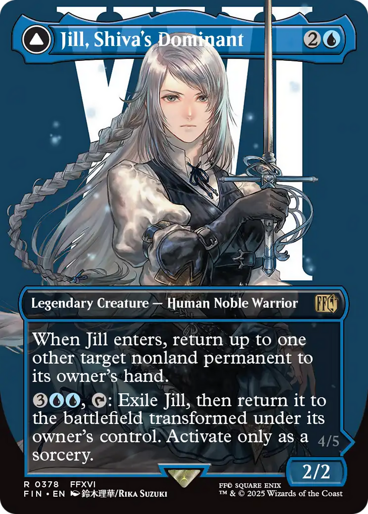 Jill, Shiva's Dominant (Borderless) (FIN-378) - FINAL FANTASY: (enchantment) (Borderless)