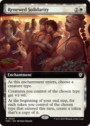Renewed Solidarity (DRC-023) - Commander: Aetherdrift: (enchantment, Extended Art)