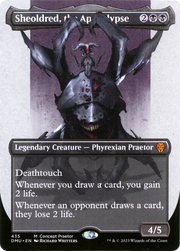 Sheoldred, the Apocalypse (ONE-435) - Dominaria United (Borderless) Foil
