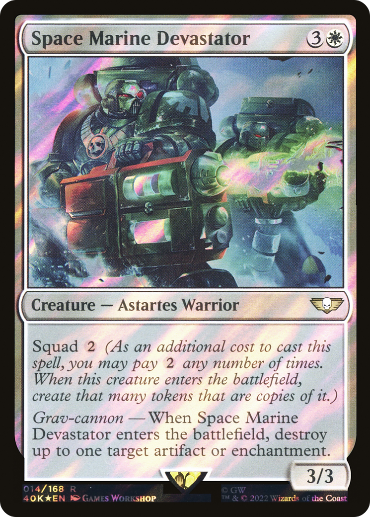 Space Marine Devastator (40K-014) - Warhammer 40,000 Commander Foil