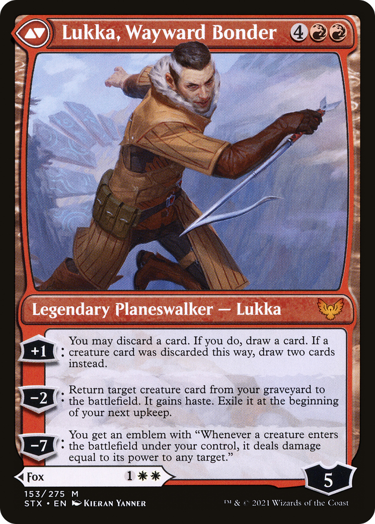 Mila, Crafty Companion // Lukka, Wayward Bonder (STX-153) - Strixhaven: School of Mages